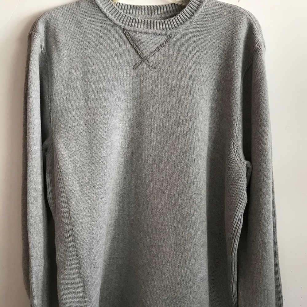 Chaps Size Medium Knit Sweater Pullover Denim Cot… - image 1